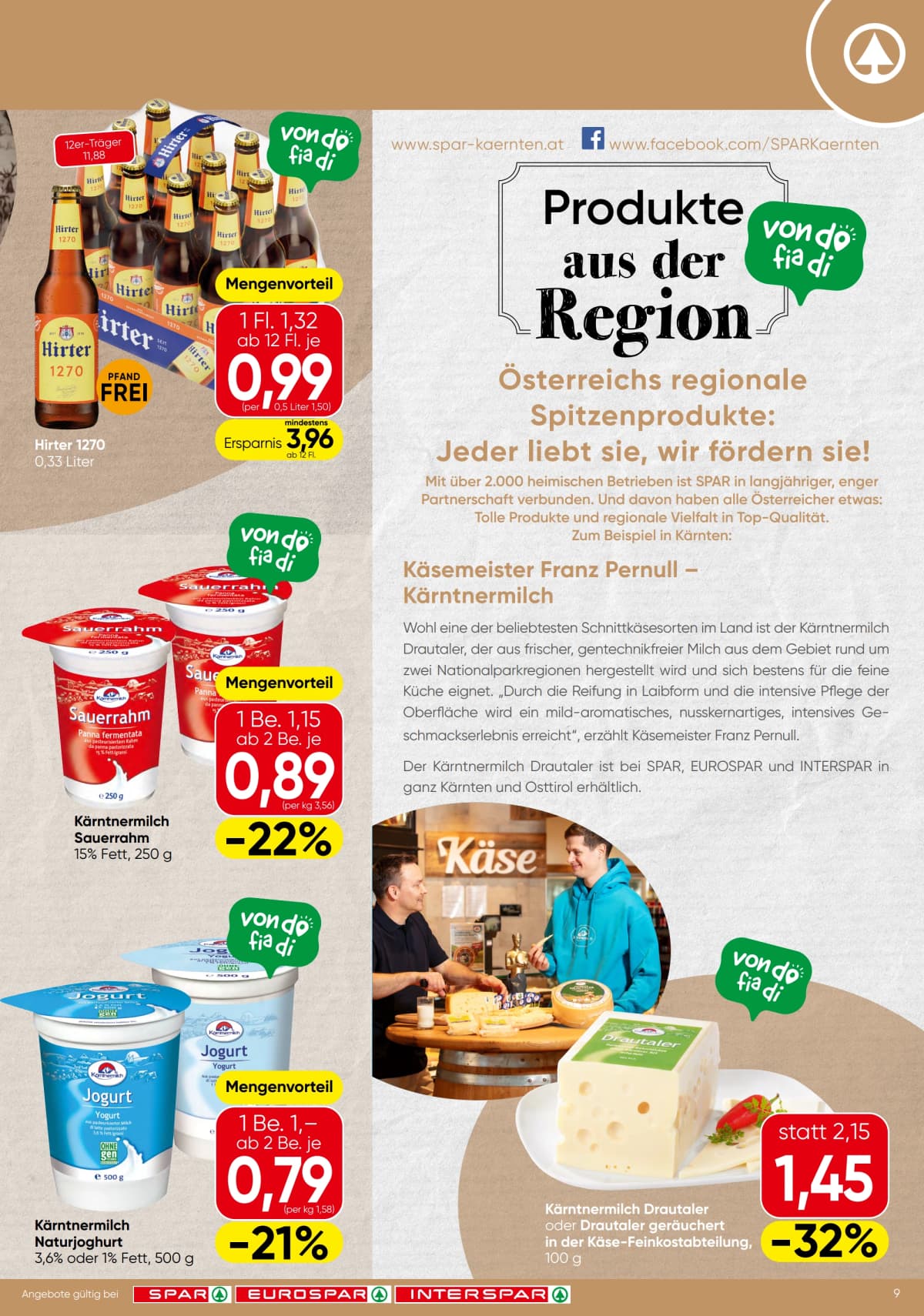 Seite 9 des Spar Flugblatts – Aktuelle Angebote
