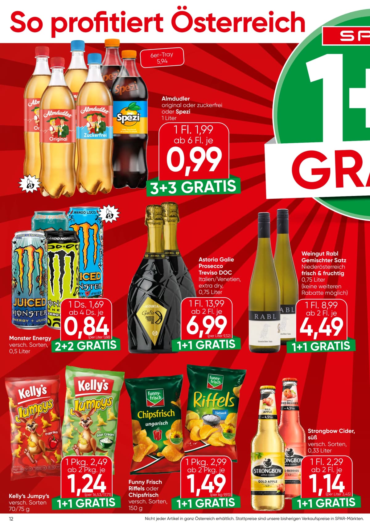 Seite 12 des Spar Flugblatts – Aktuelle Angebote