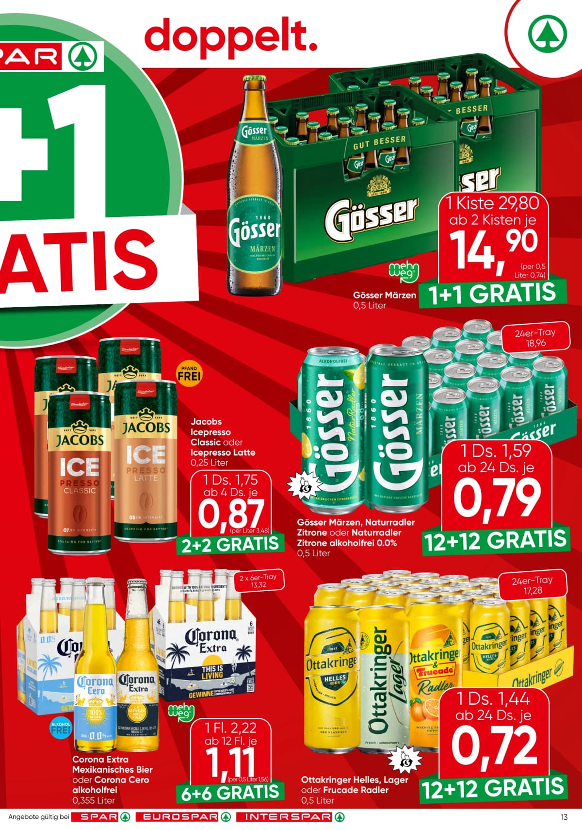 Seite 13 des Spar Flugblatts – Aktuelle Angebote