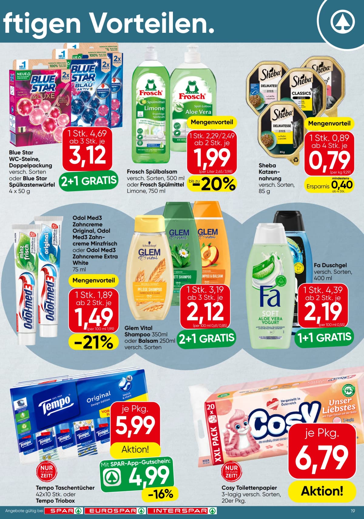 Seite 19 des Spar Flugblatts – Aktuelle Angebote ab 09.09.2026.