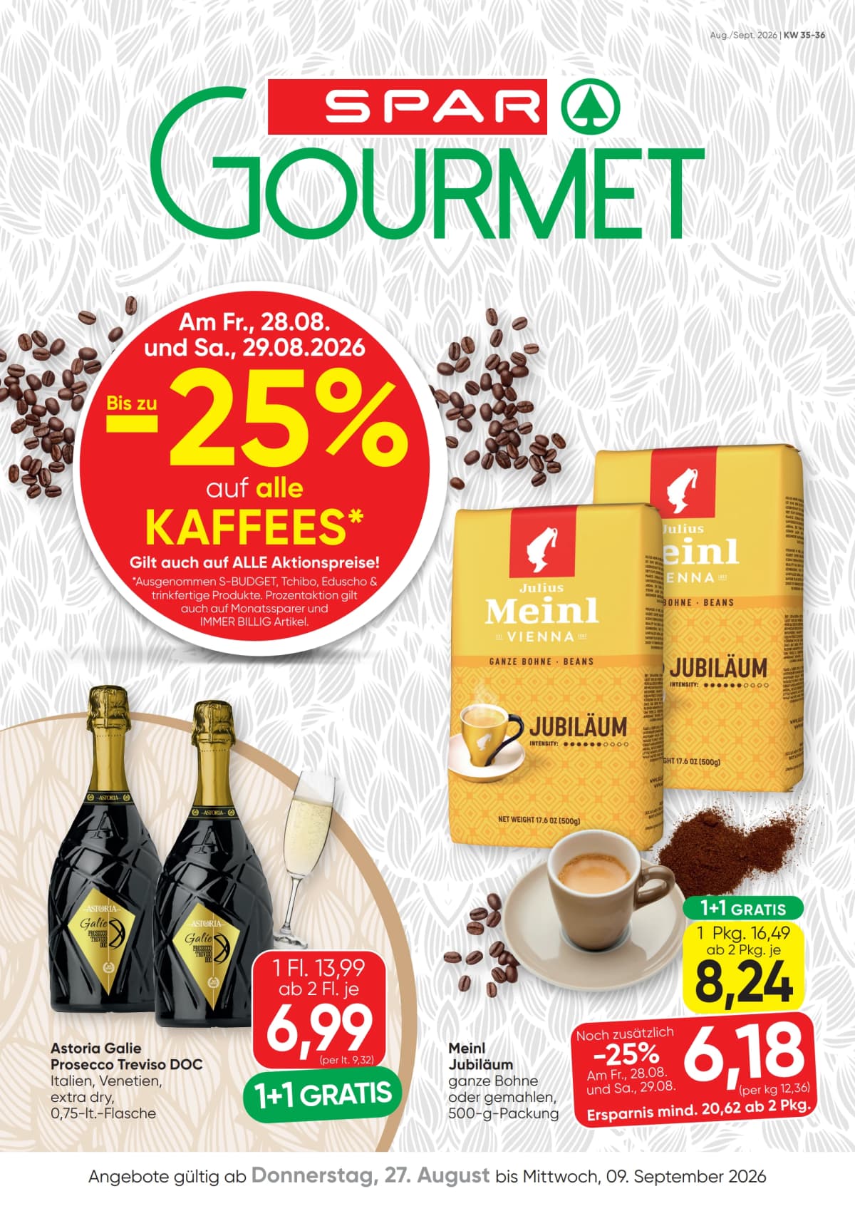 Seite 1 des Spar Flugblatts – Gourmet