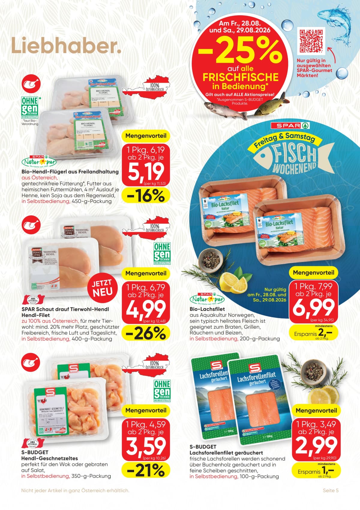 Seite 5 des Spar Flugblatts – Gourmet