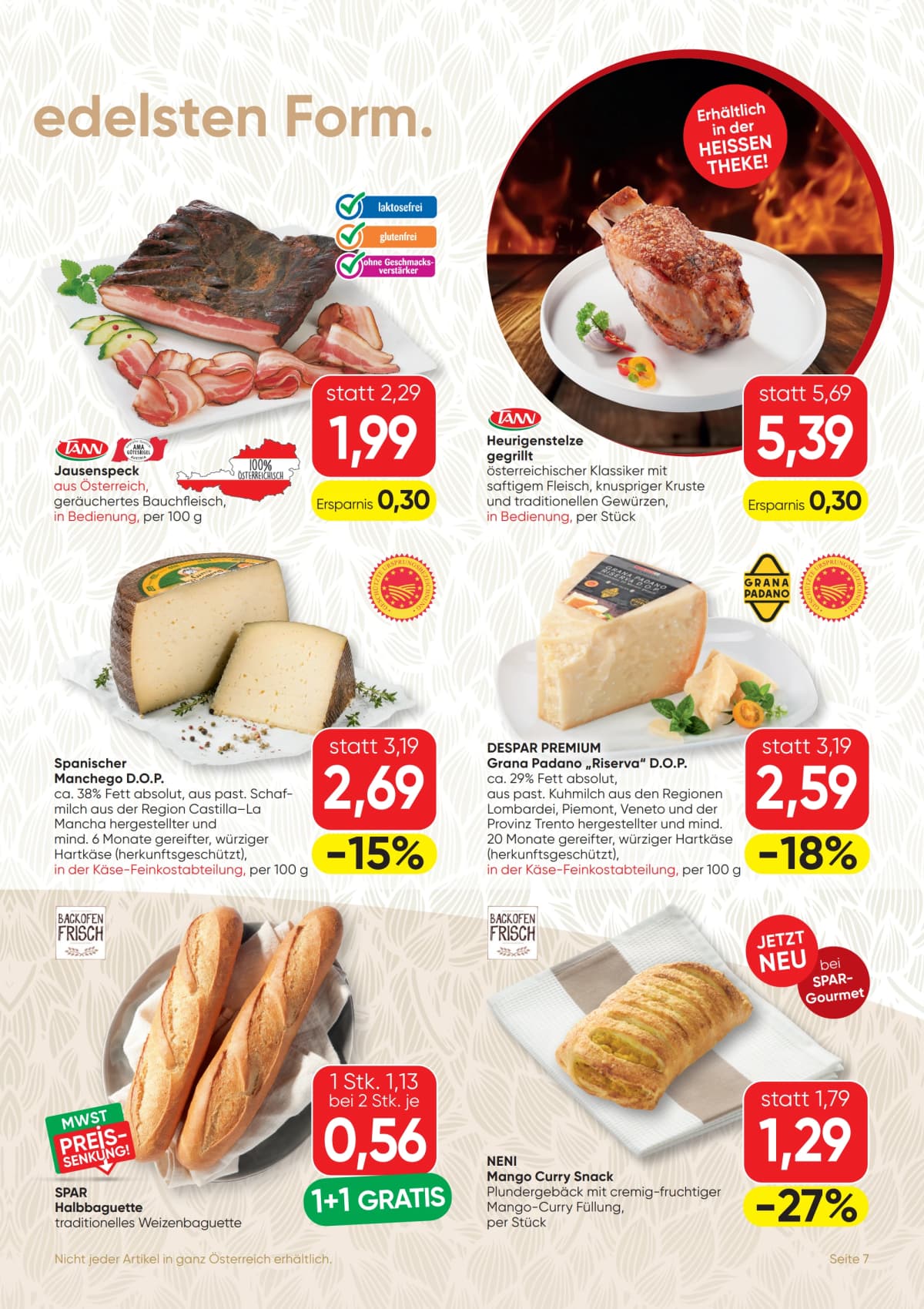 Seite 7 des Spar Flugblatts – Gourmet