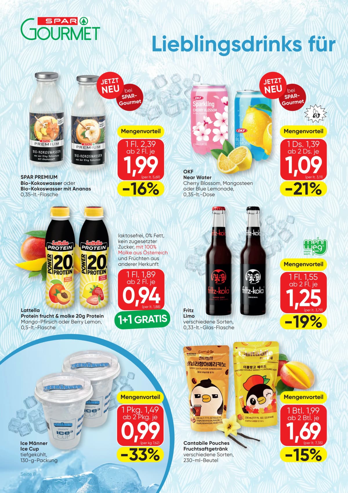 Seite 8 des Spar Flugblatts – Gourmet ab 09.09.2026.