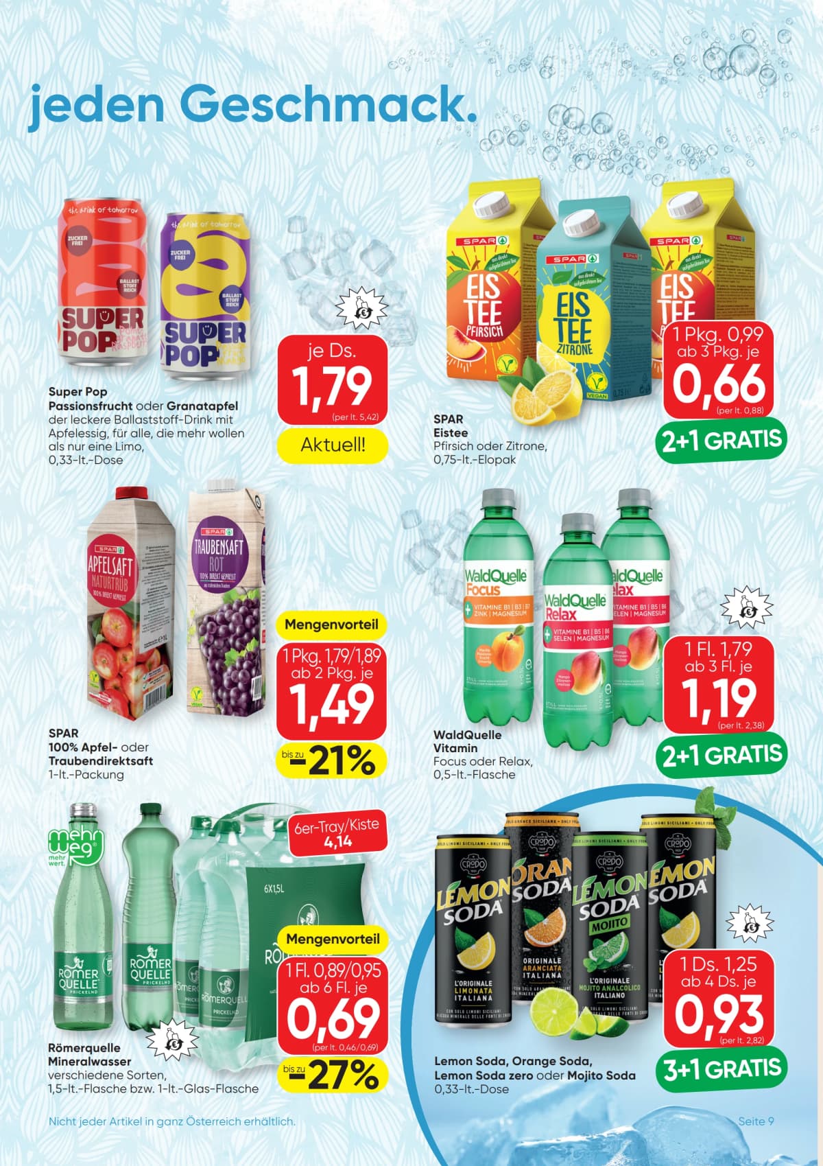 Seite 9 des Spar Flugblatts – Gourmet