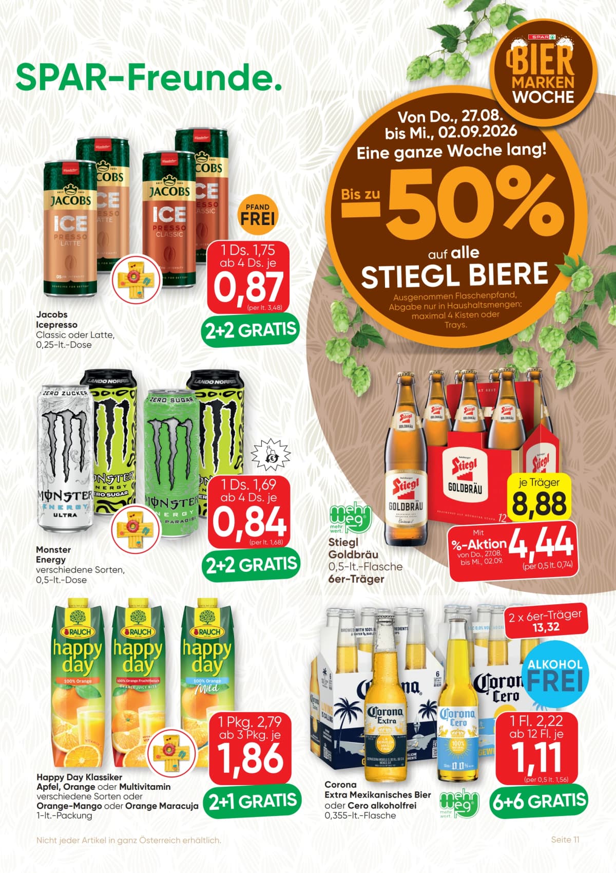 Seite 11 des Spar Flugblatts – Gourmet