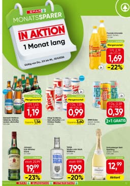 Seite 1 des Spar Prospekts MONATSSPARER
