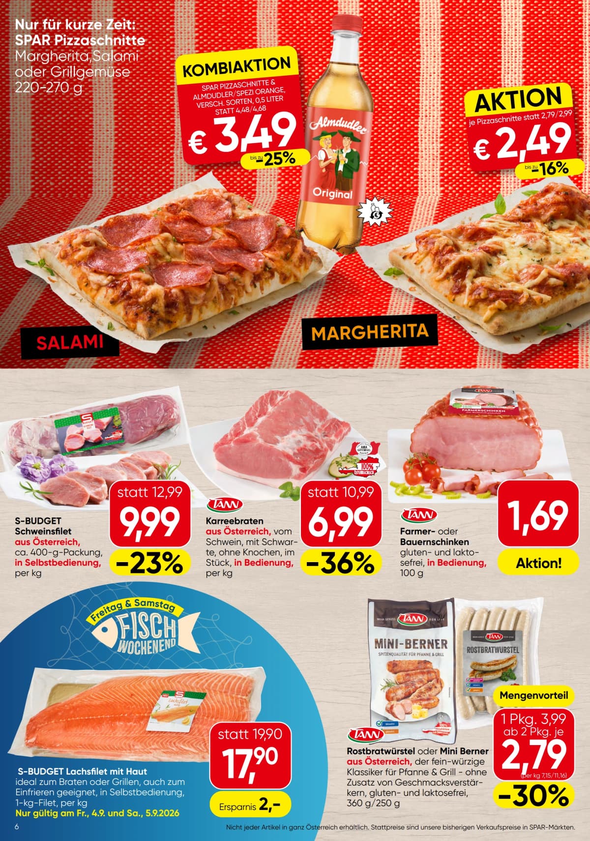 Seite 6 des Spar Flugblatts – Aktuelle Angebote ab 08.09.2026.