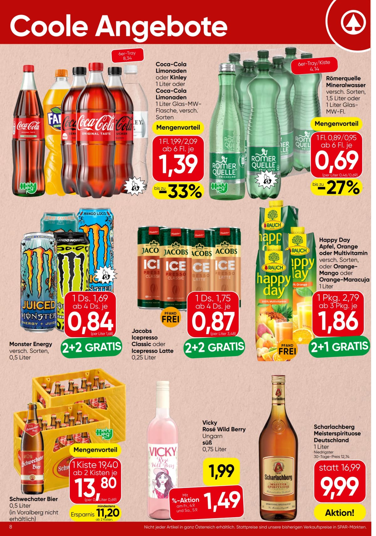 Seite 8 des Spar Flugblatts – Aktuelle Angebote ab 08.09.2026.