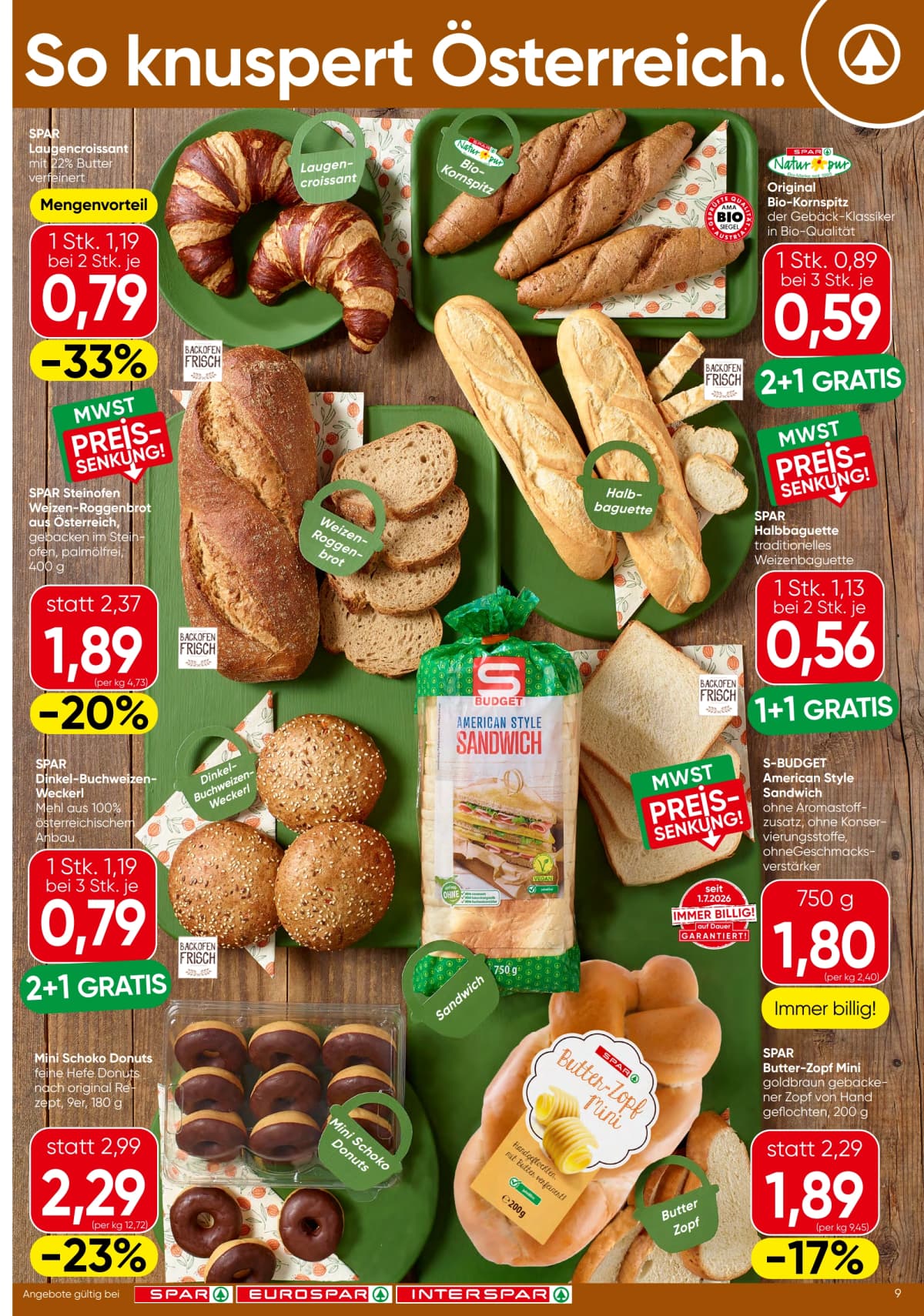 Seite 9 des Spar Flugblatts – Aktuelle Angebote ab 08.09.2026.