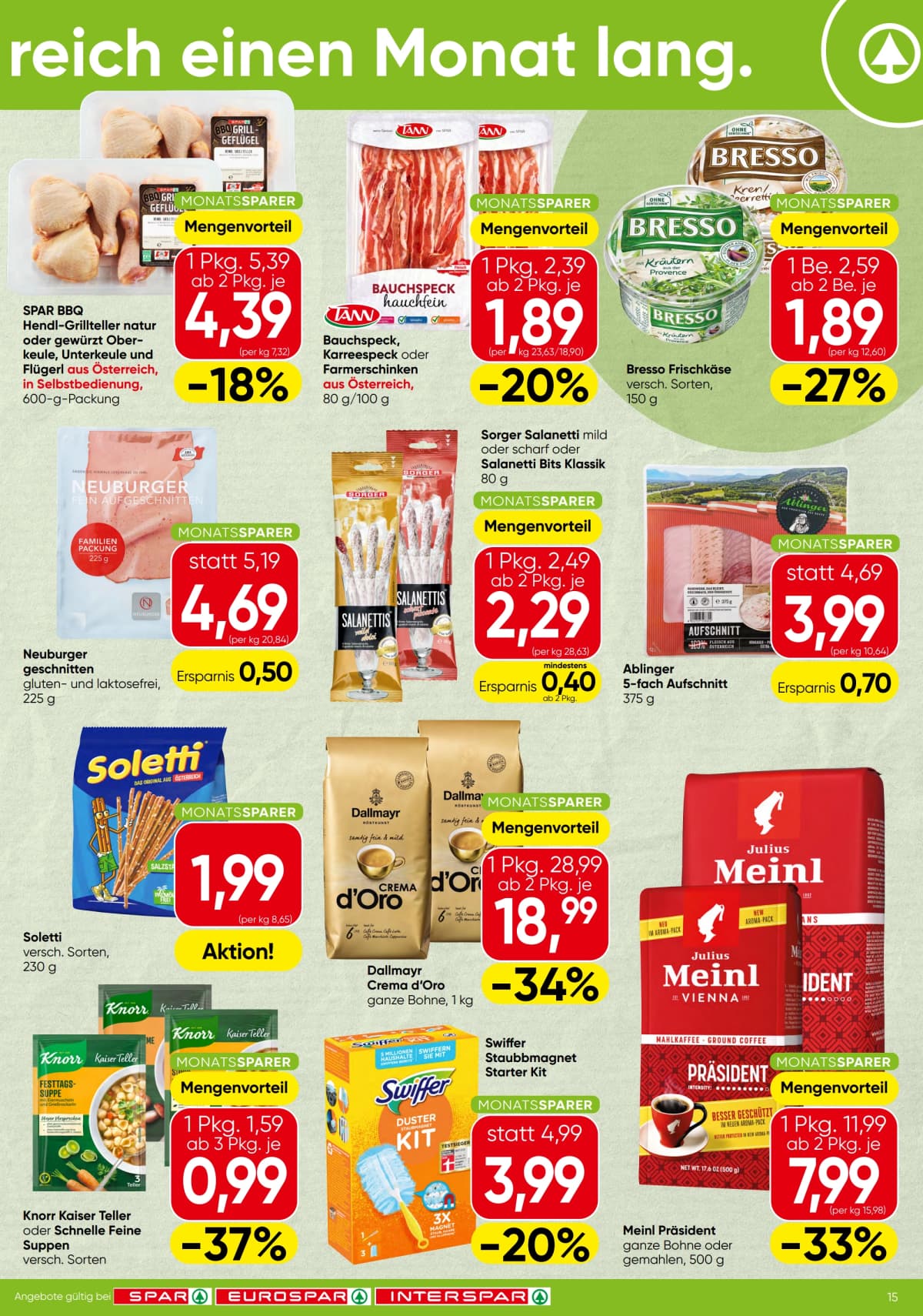 Seite 15 des Spar Flugblatts – Aktuelle Angebote ab 08.09.2026.