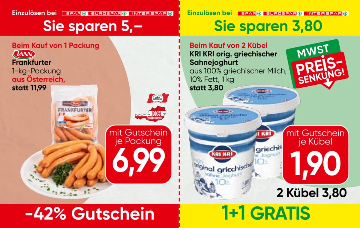 Seite 3 des Spar Flugblatts – Gutscheinheft ab 09.09.2026.