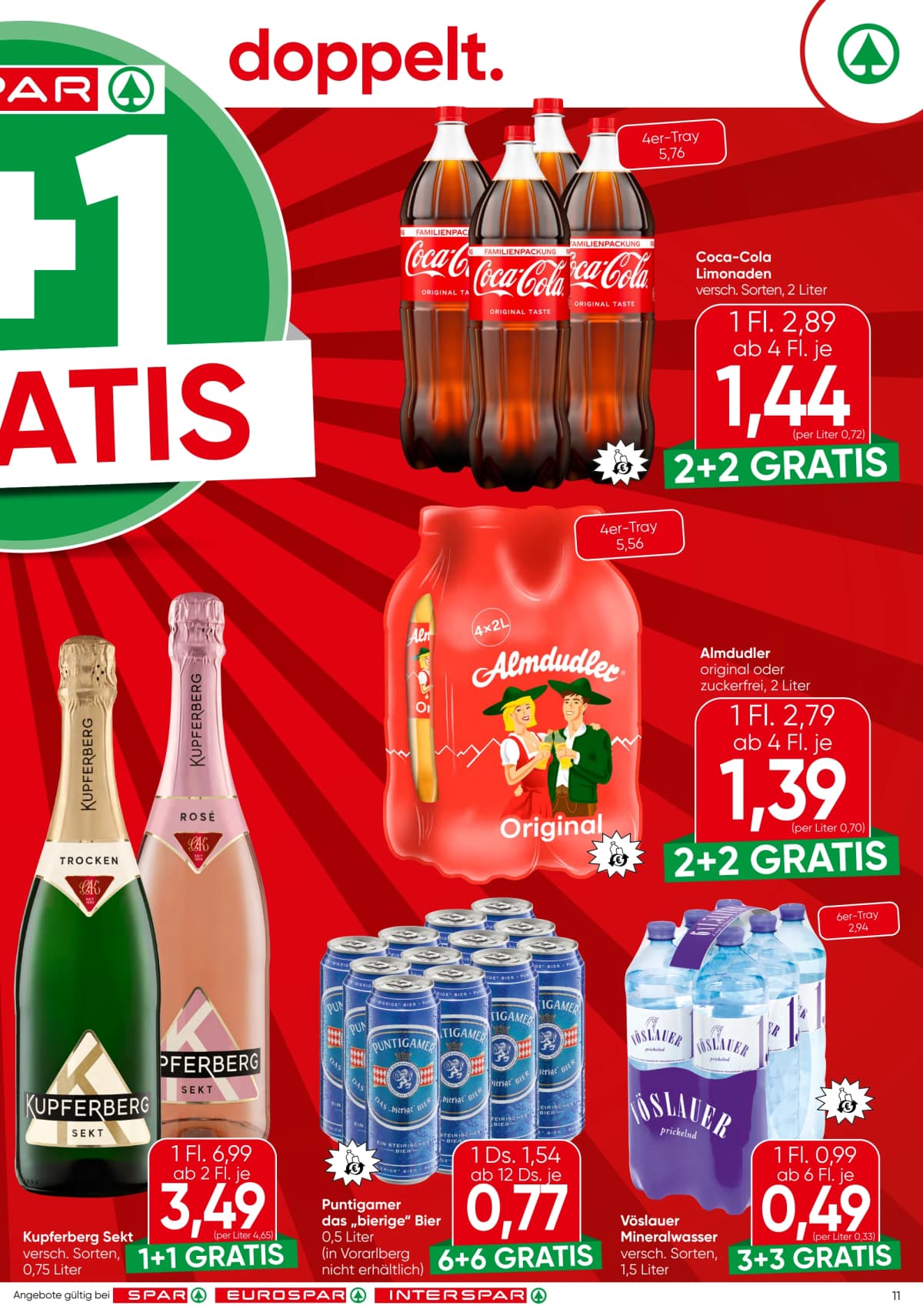 Seite 11 des Spar Flugblatts – Aktuelle Angebote