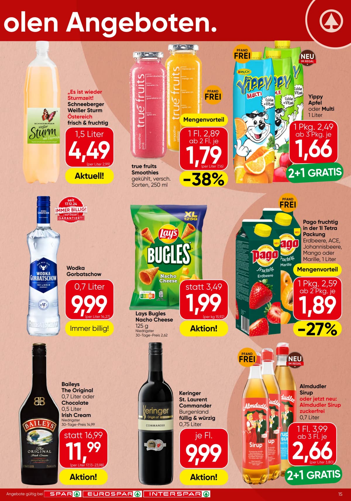 Seite 15 des Spar Flugblatts – Aktuelle Angebote