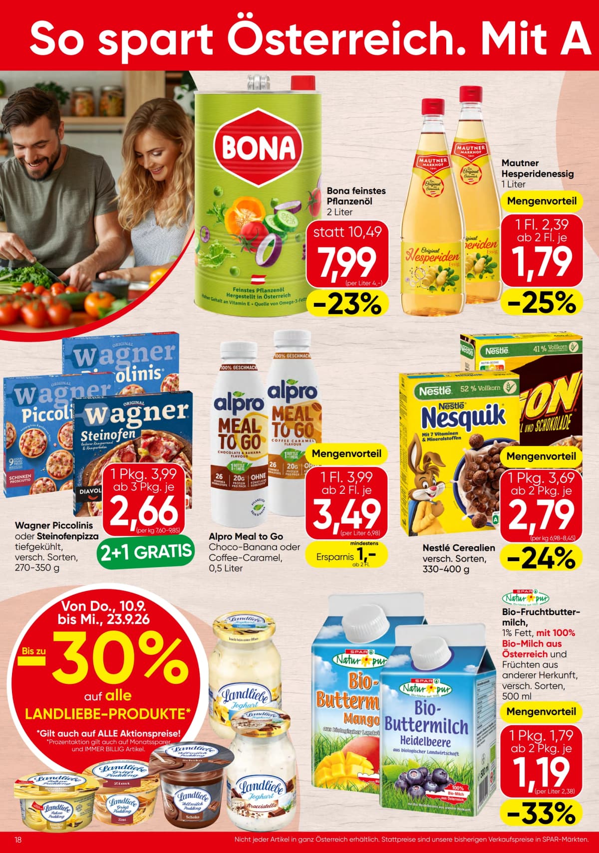 Seite 18 des Spar Flugblatts – Aktuelle Angebote