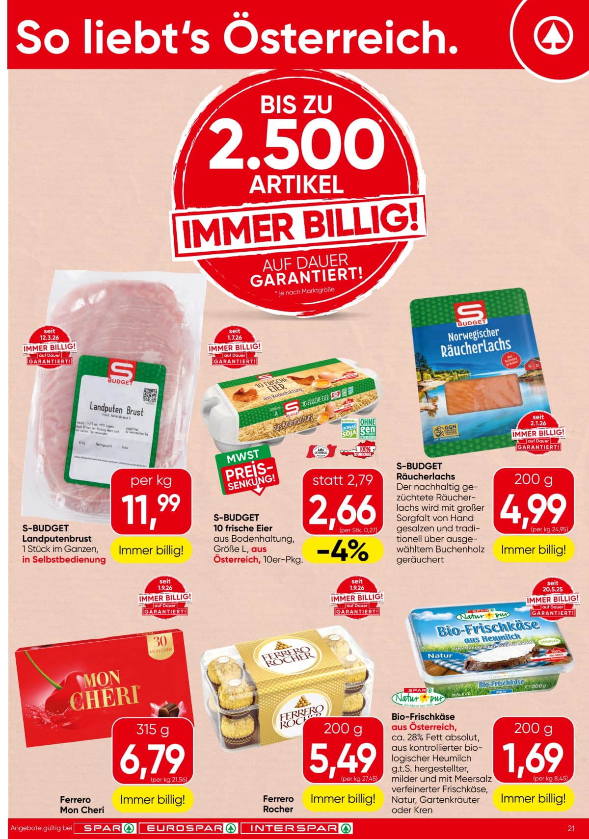 Seite 21 des Spar Flugblatts – Aktuelle Angebote