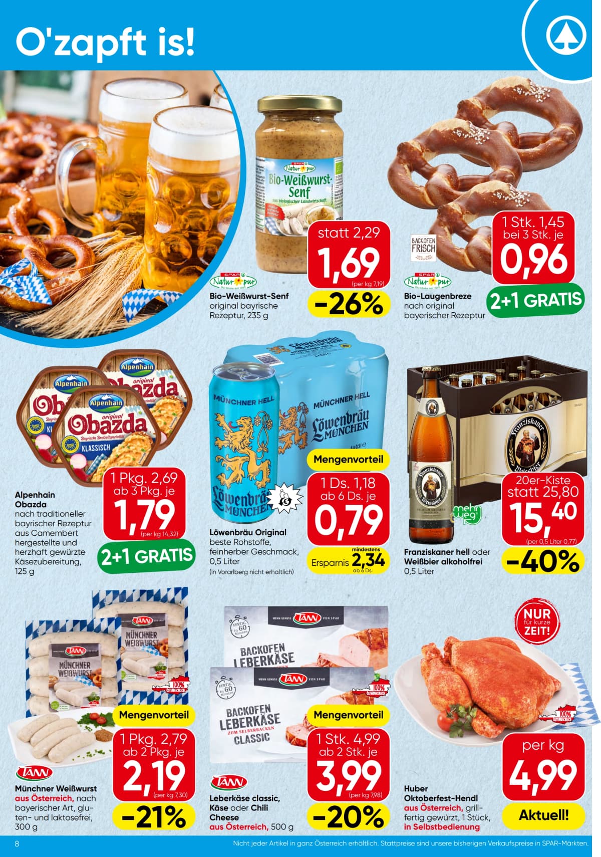 Seite 8 des Spar Flugblatts – Aktuelle Angebote