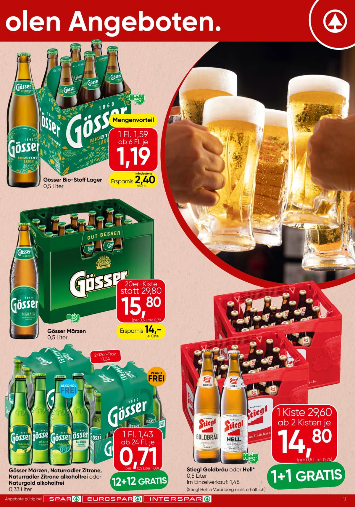 Seite 11 des Spar Flugblatts – Aktuelle Angebote