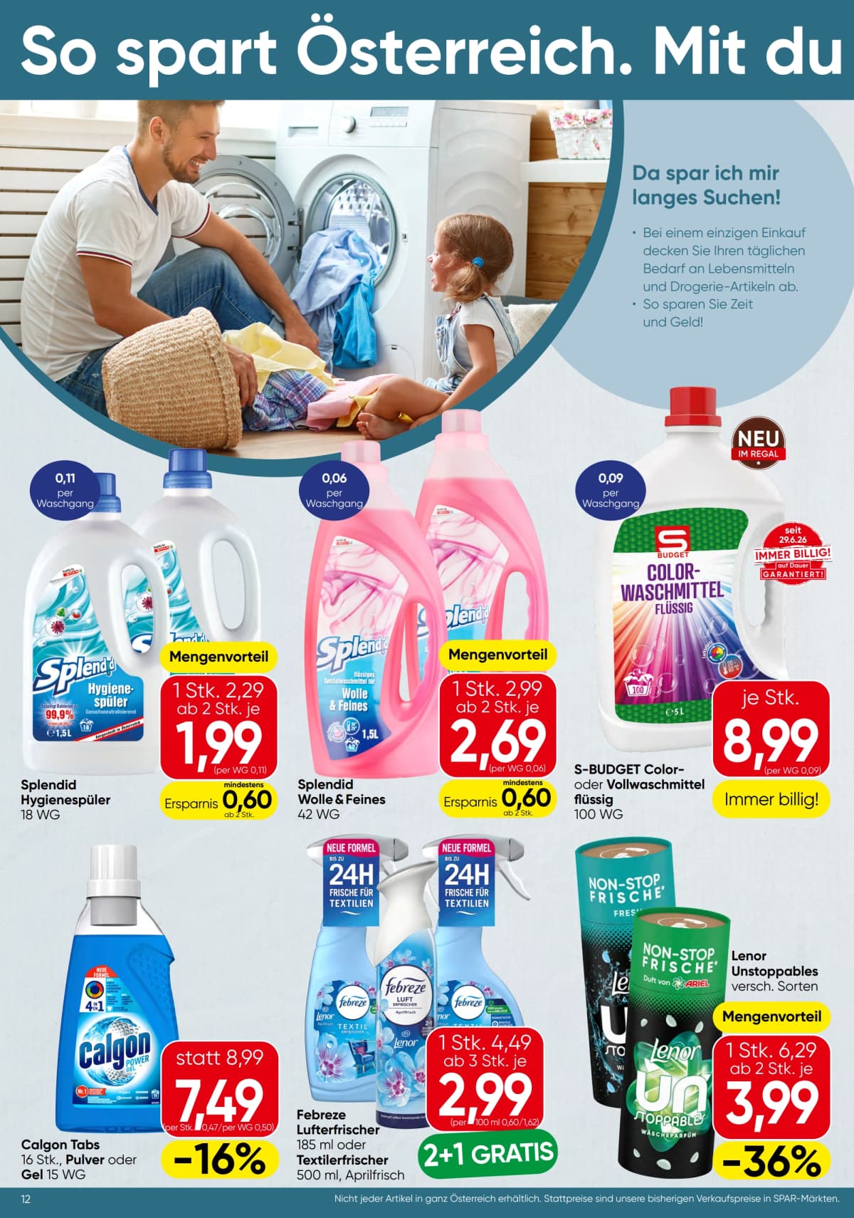 Seite 12 des Spar Flugblatts – Aktuelle Angebote