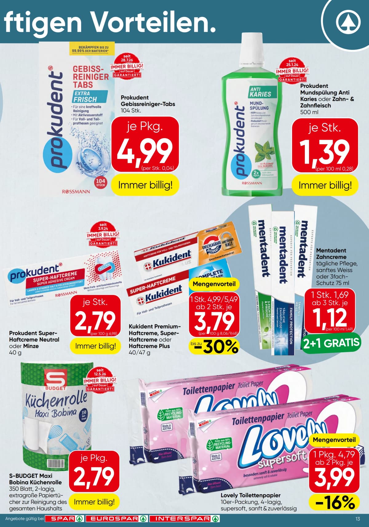 Seite 13 des Spar Flugblatts – Aktuelle Angebote