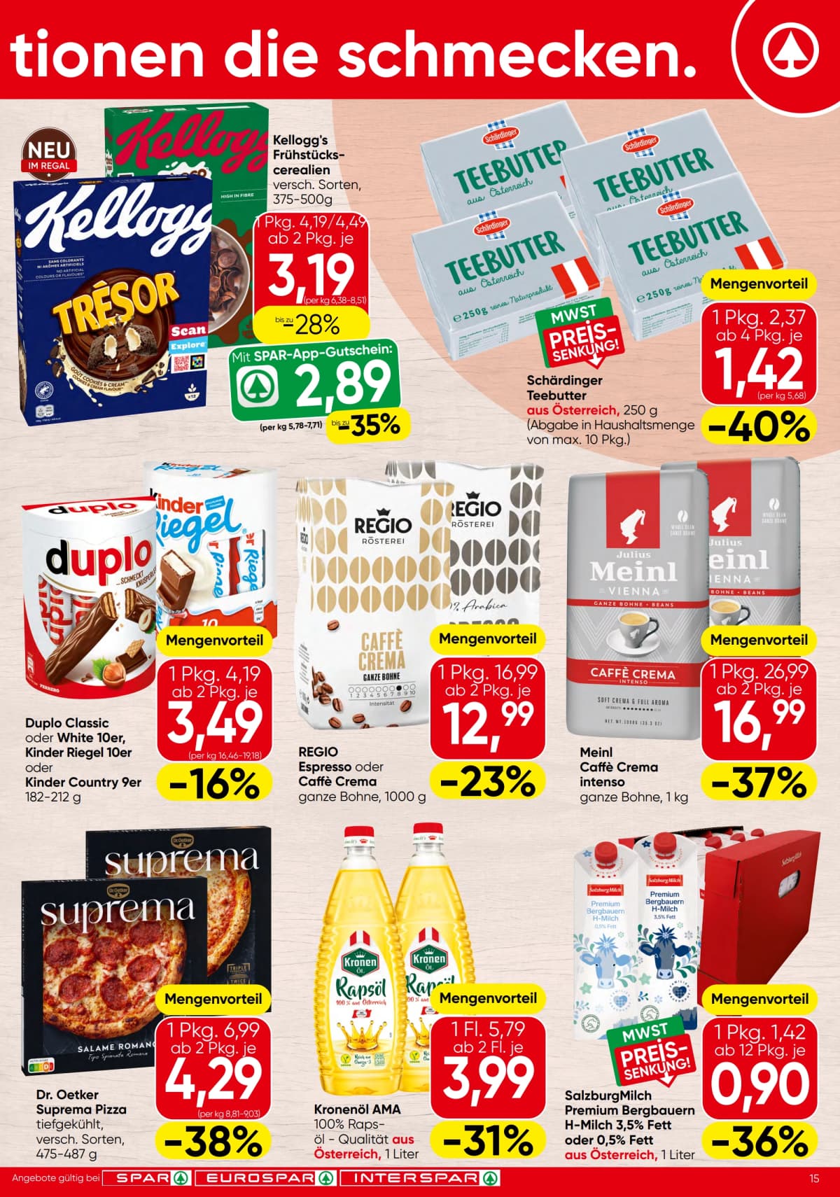 Seite 15 des Spar Flugblatts – Aktuelle Angebote