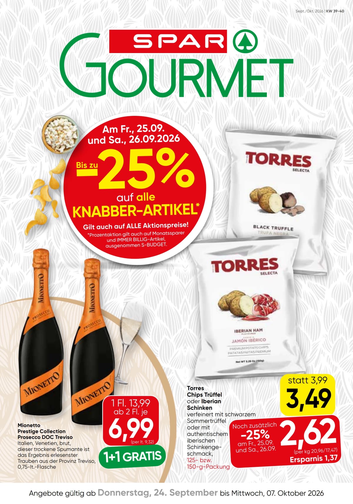 Titelblatt des Spar Prospekts Gourmet