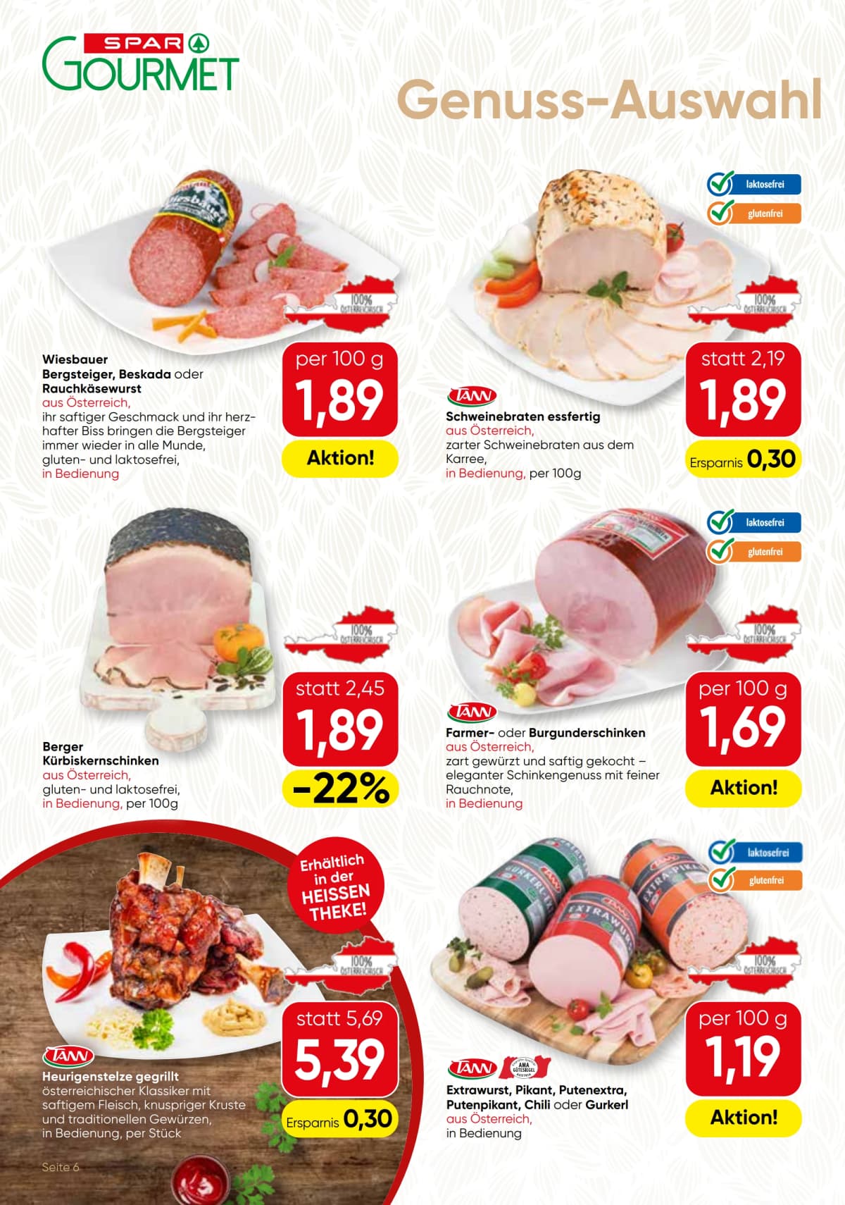 Seite 6 des Spar Flugblatts – Gourmet