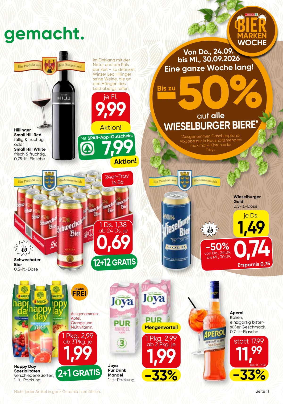 Seite 11 des Spar Flugblatts – Gourmet