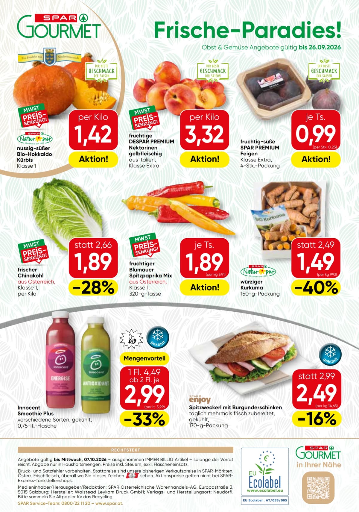 Seite 12 des Spar Flugblatts – Gourmet