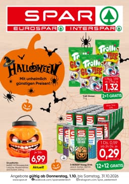 Seite 1 des Spar Prospekts Halloween