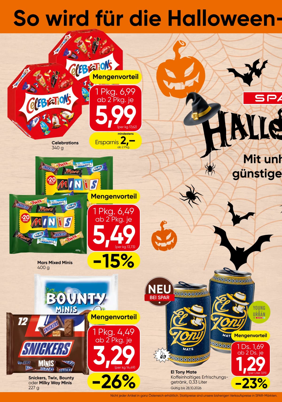 Seite 2 des Spar Flugblatts – Halloween