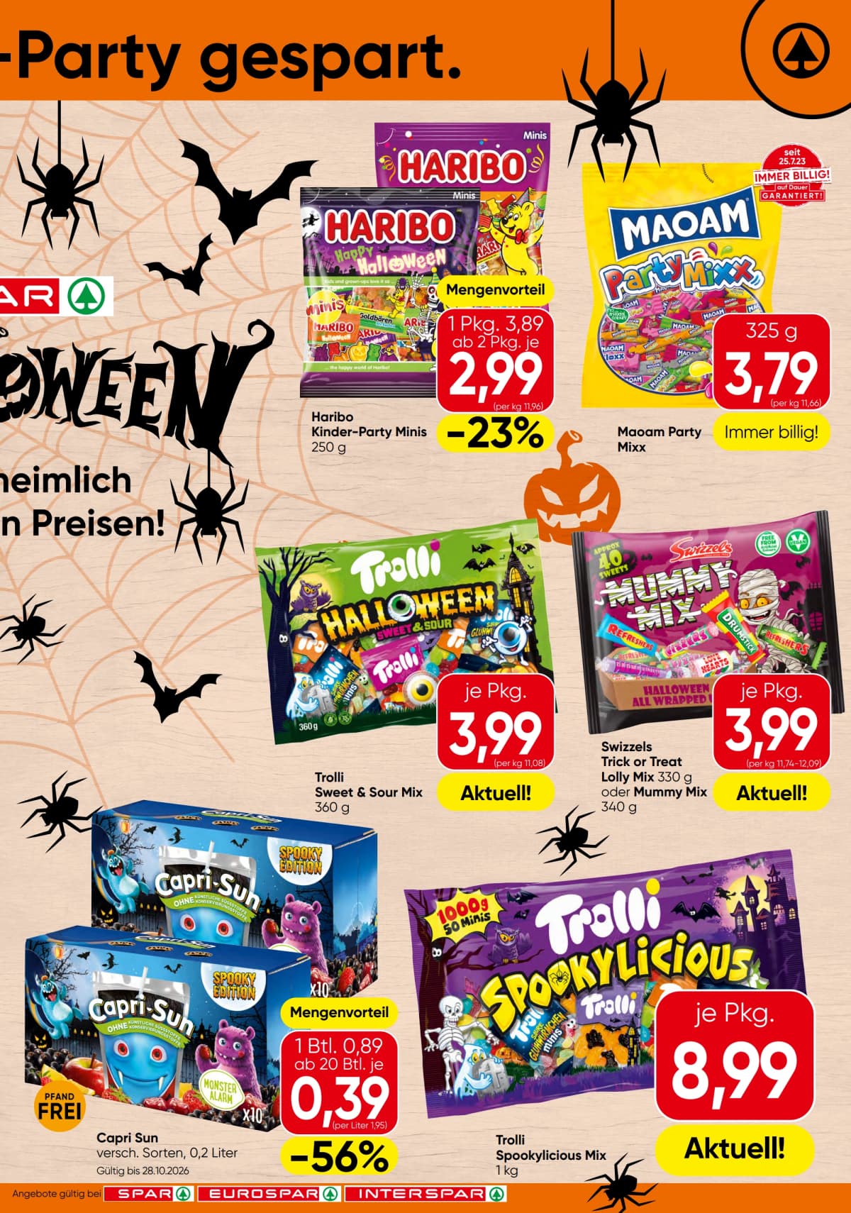Seite 3 des Spar Flugblatts – Halloween