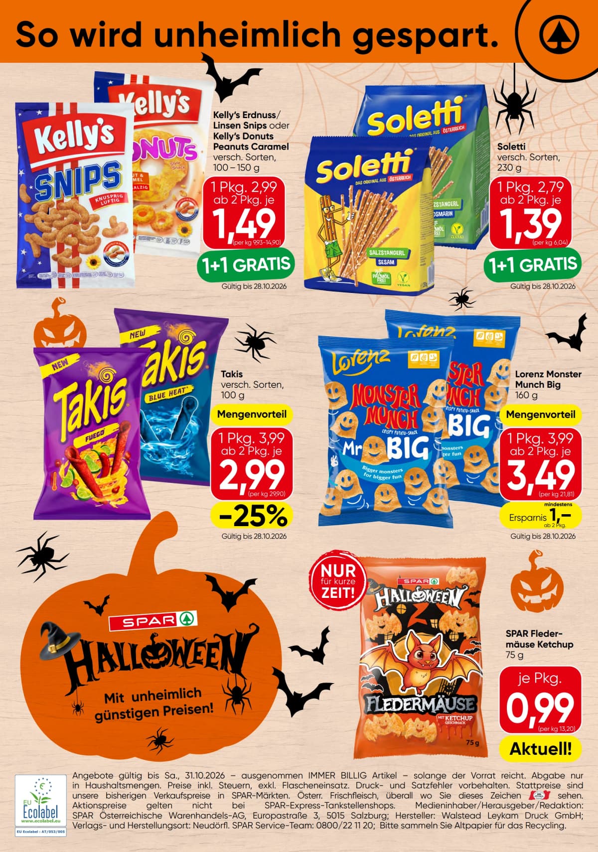 Seite 4 des Spar Flugblatts – Halloween
