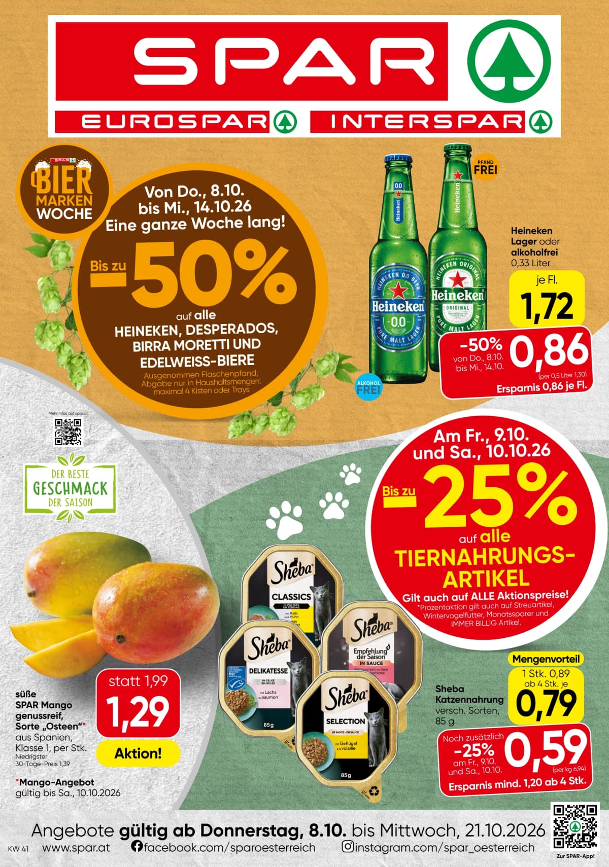 Titelblatt des Spar Prospekts Aktuelle Angebote