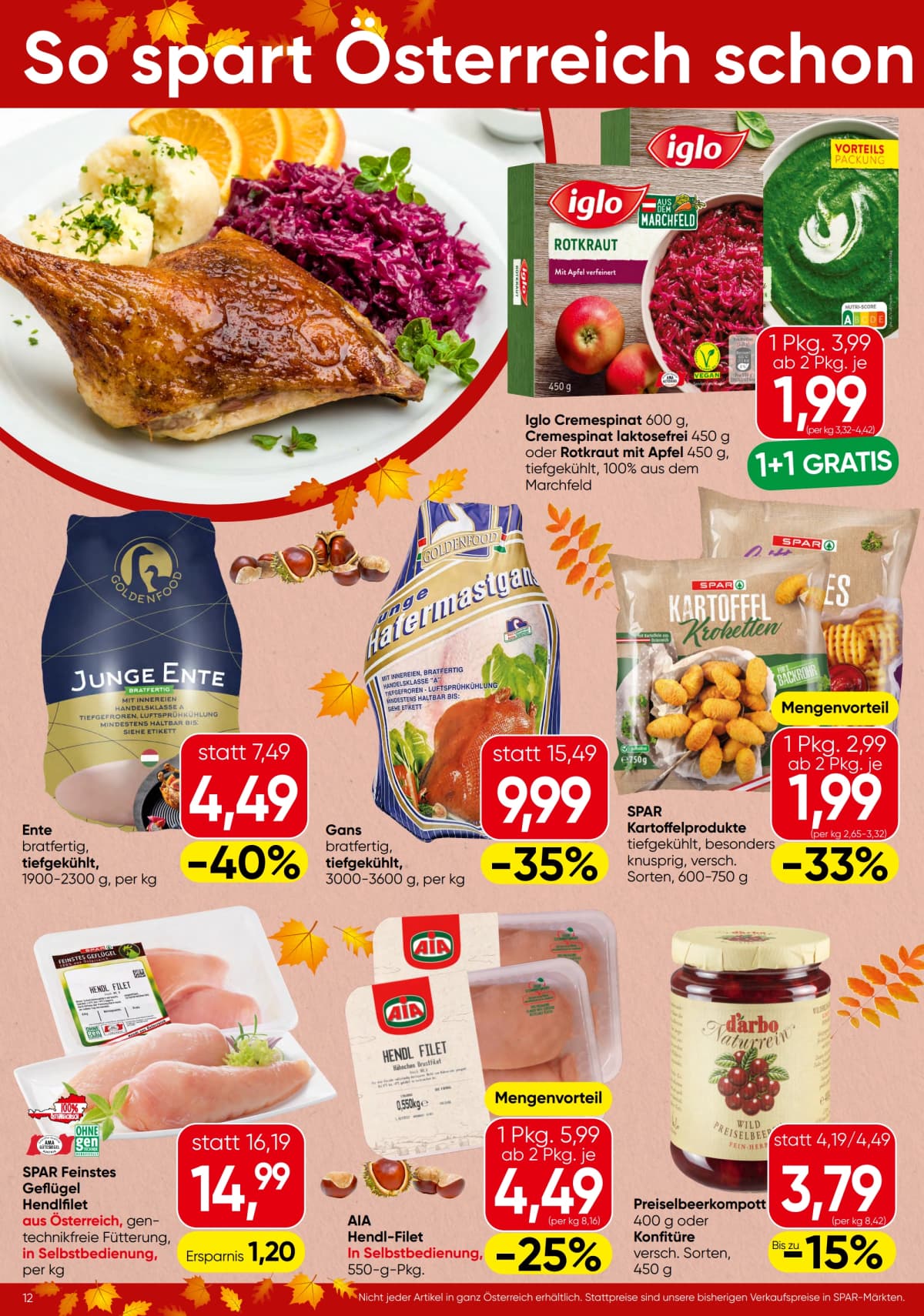 Seite 12 des Spar Flugblatts – Aktuelle Angebote