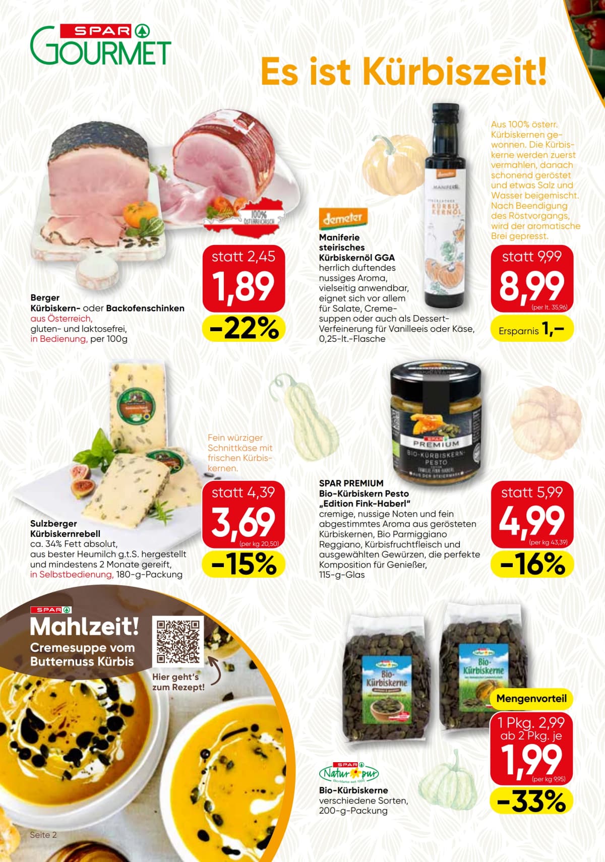 Seite 2 des Spar Flugblatts – Gourmet