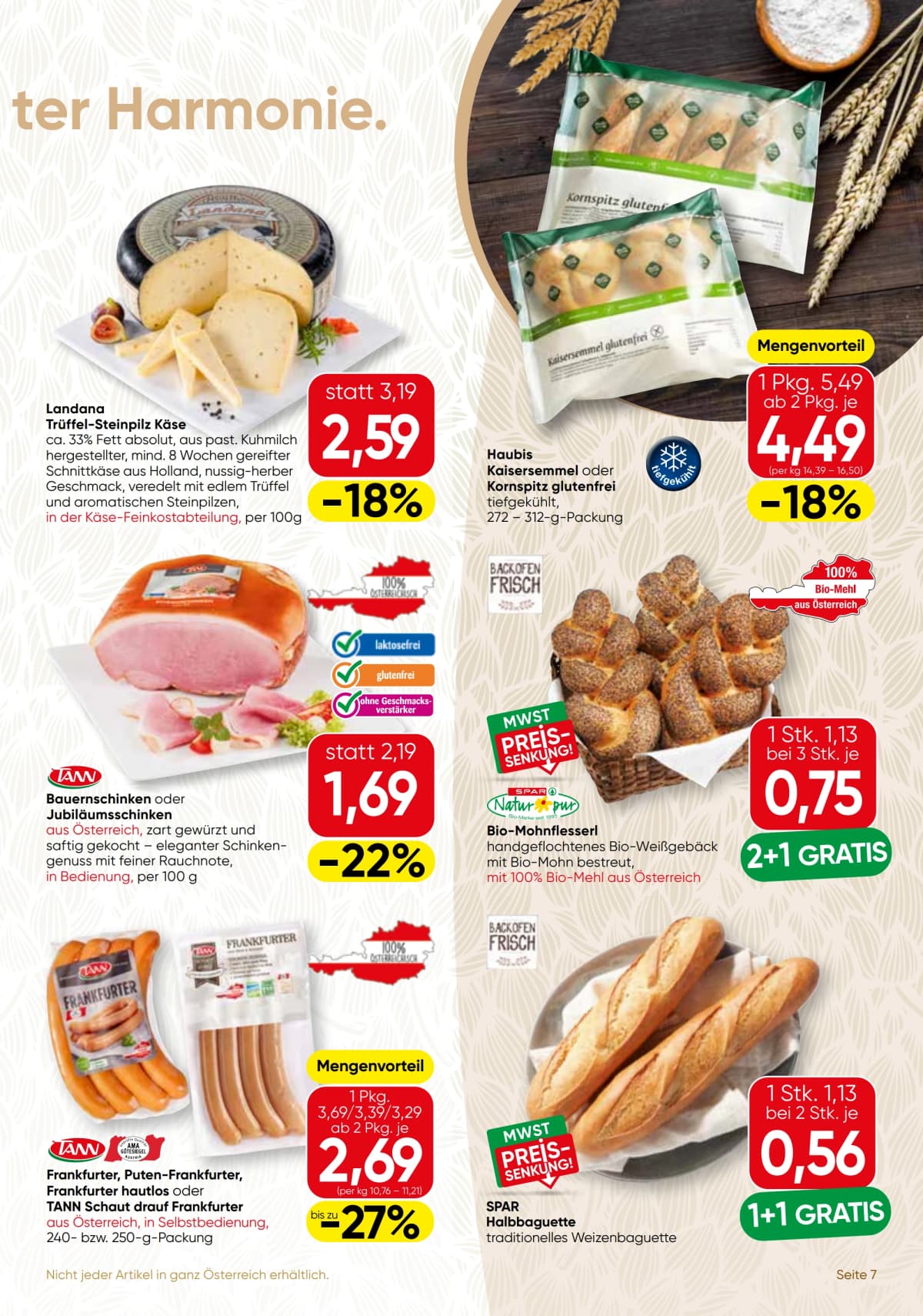 Seite 7 des Spar Flugblatts – Gourmet
