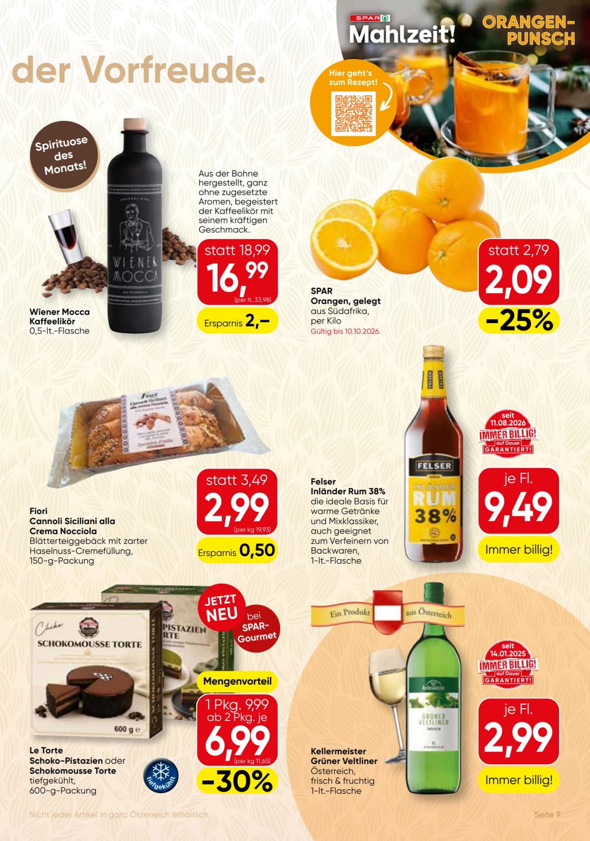 Seite 9 des Spar Flugblatts – Gourmet