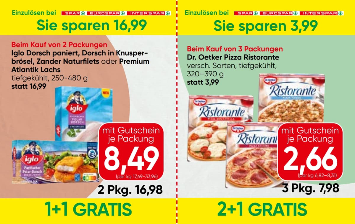 Seite 4 des Spar Flugblatts – Gutscheinheft