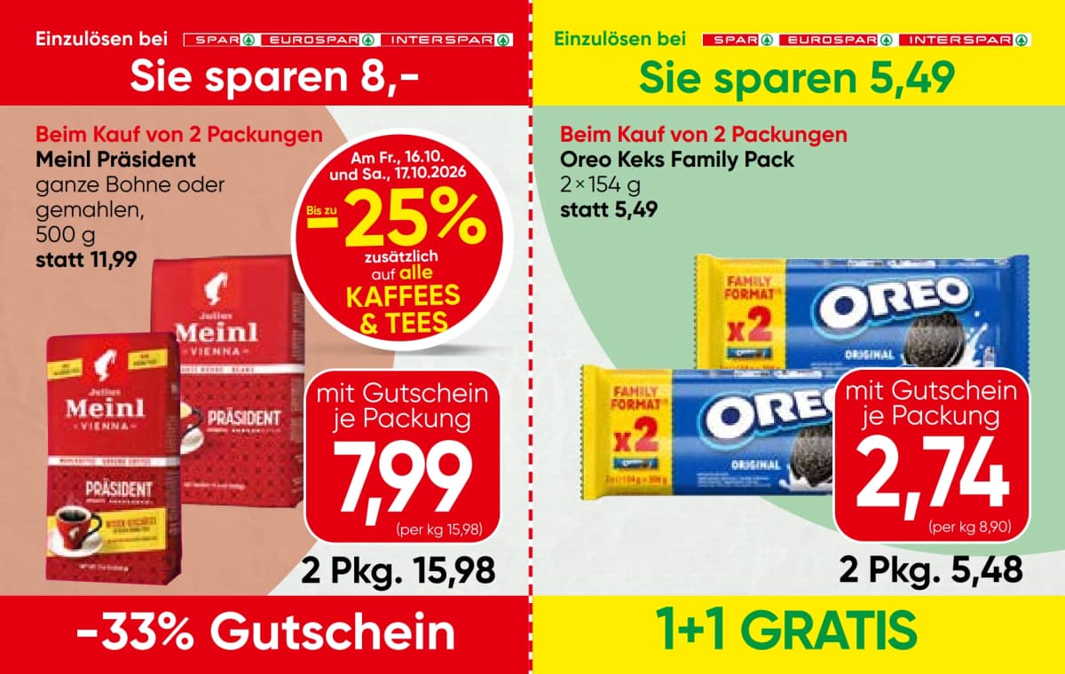 Seite 9 des Spar Flugblatts – Gutscheinheft