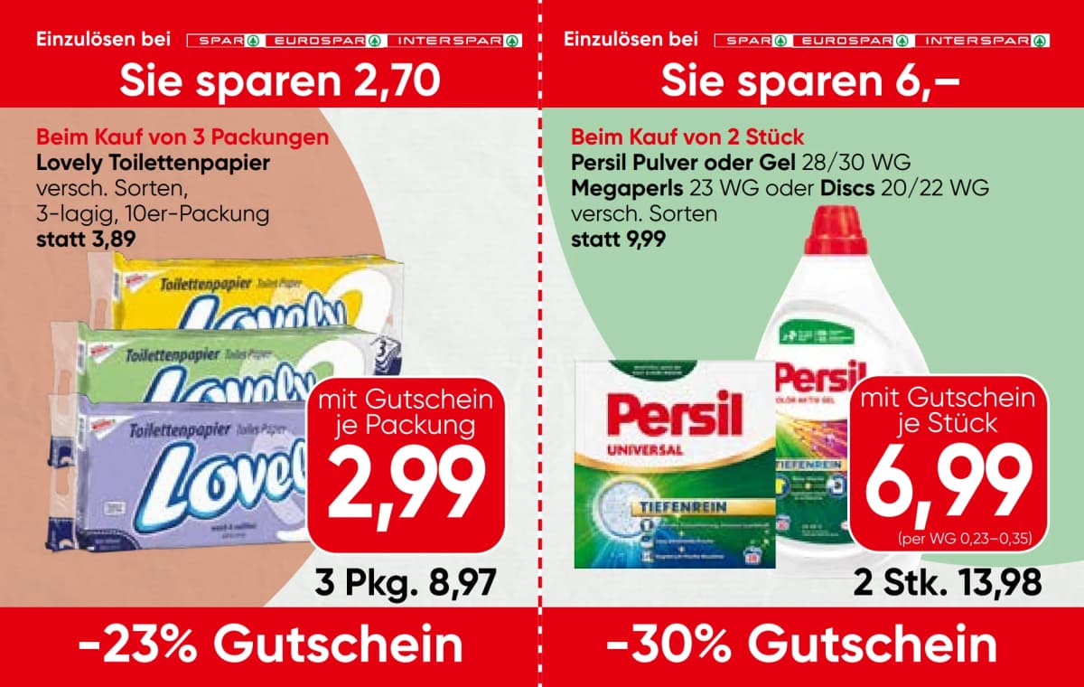 Seite 12 des Spar Flugblatts – Gutscheinheft