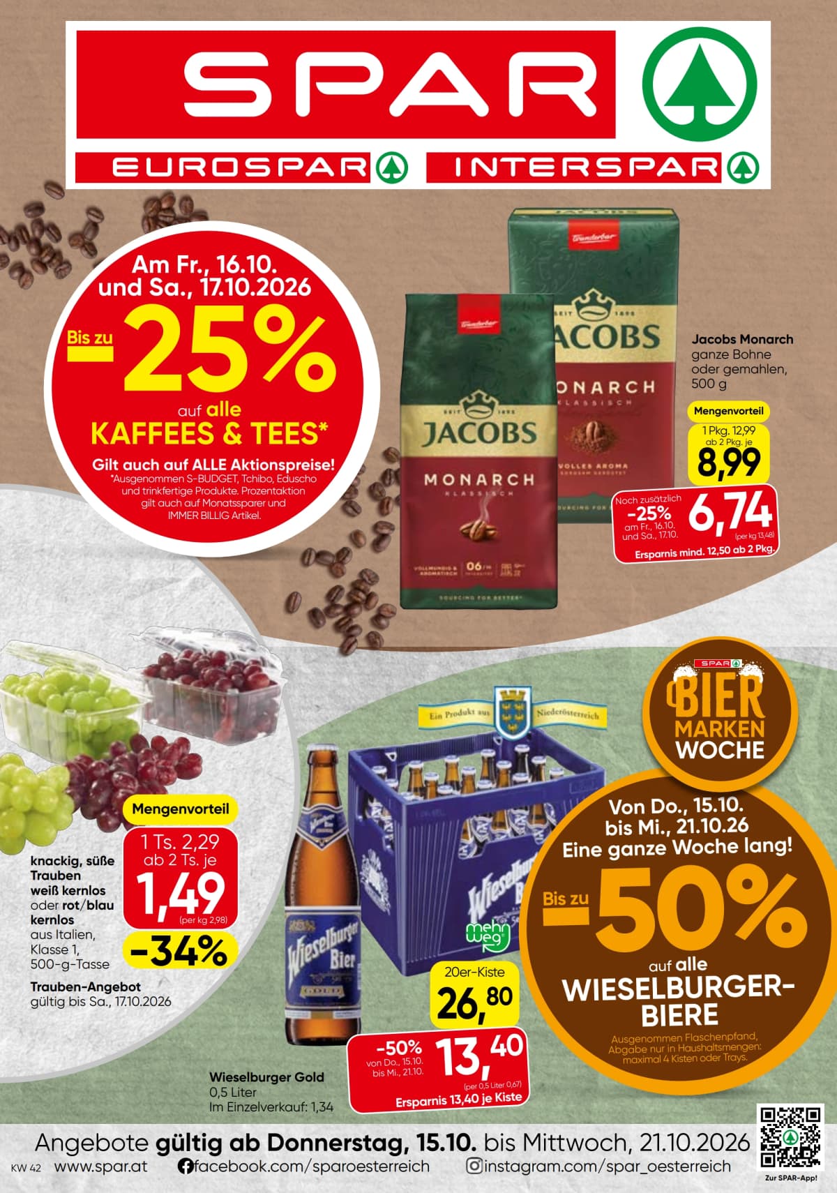 Spar katalog Aktuelle Angebote, 15.10.2026. – 21.10.2026.