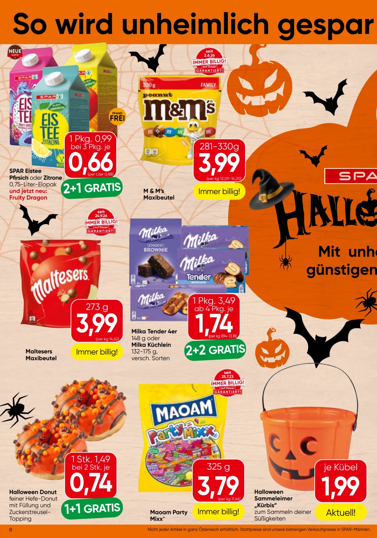 Seite 8 des Spar Flugblatts – Aktuelle Angebote
