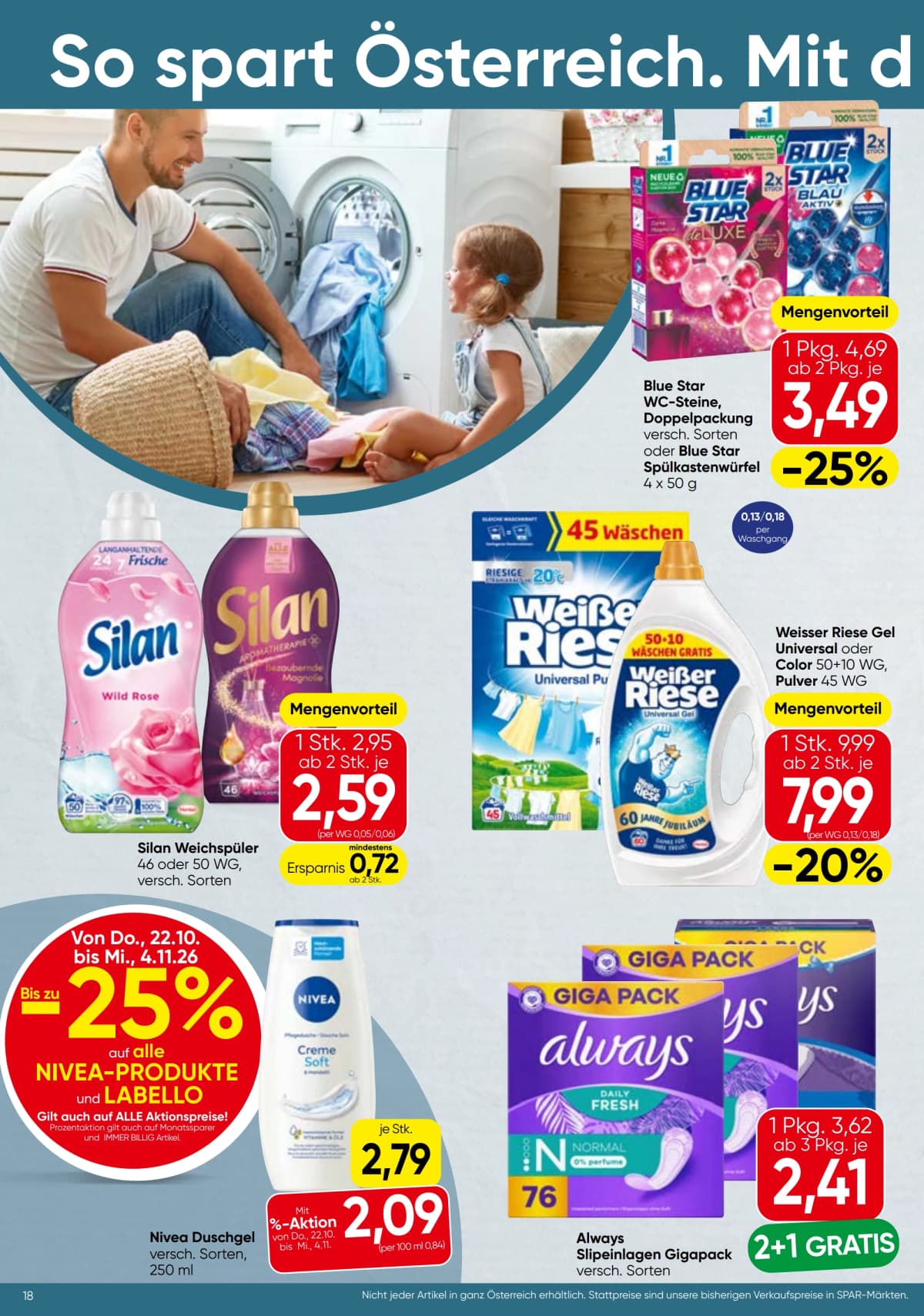 Seite 18 des Spar Flugblatts – Aktuelle Angebote