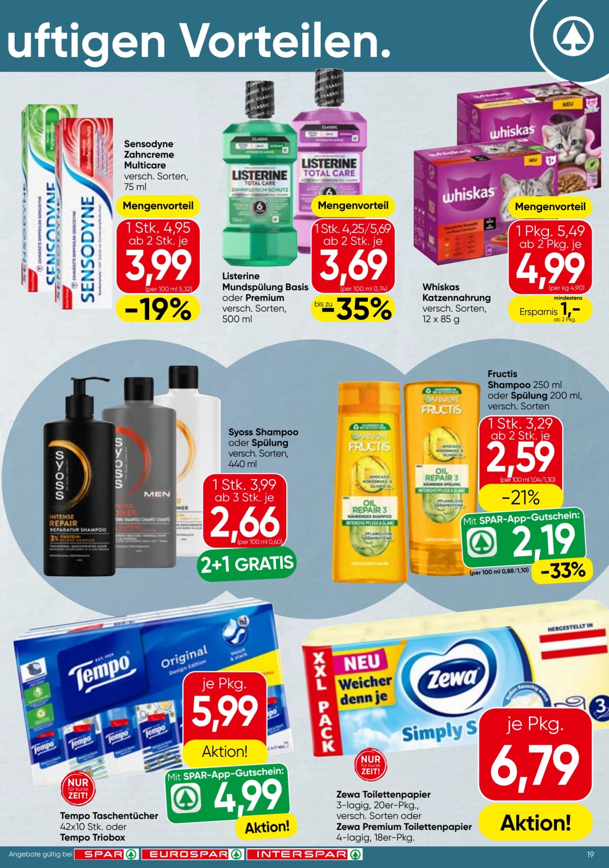 Seite 19 des Spar Flugblatts – Aktuelle Angebote