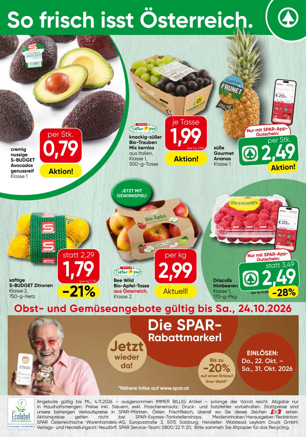 Seite 20 des Spar Flugblatts – Aktuelle Angebote