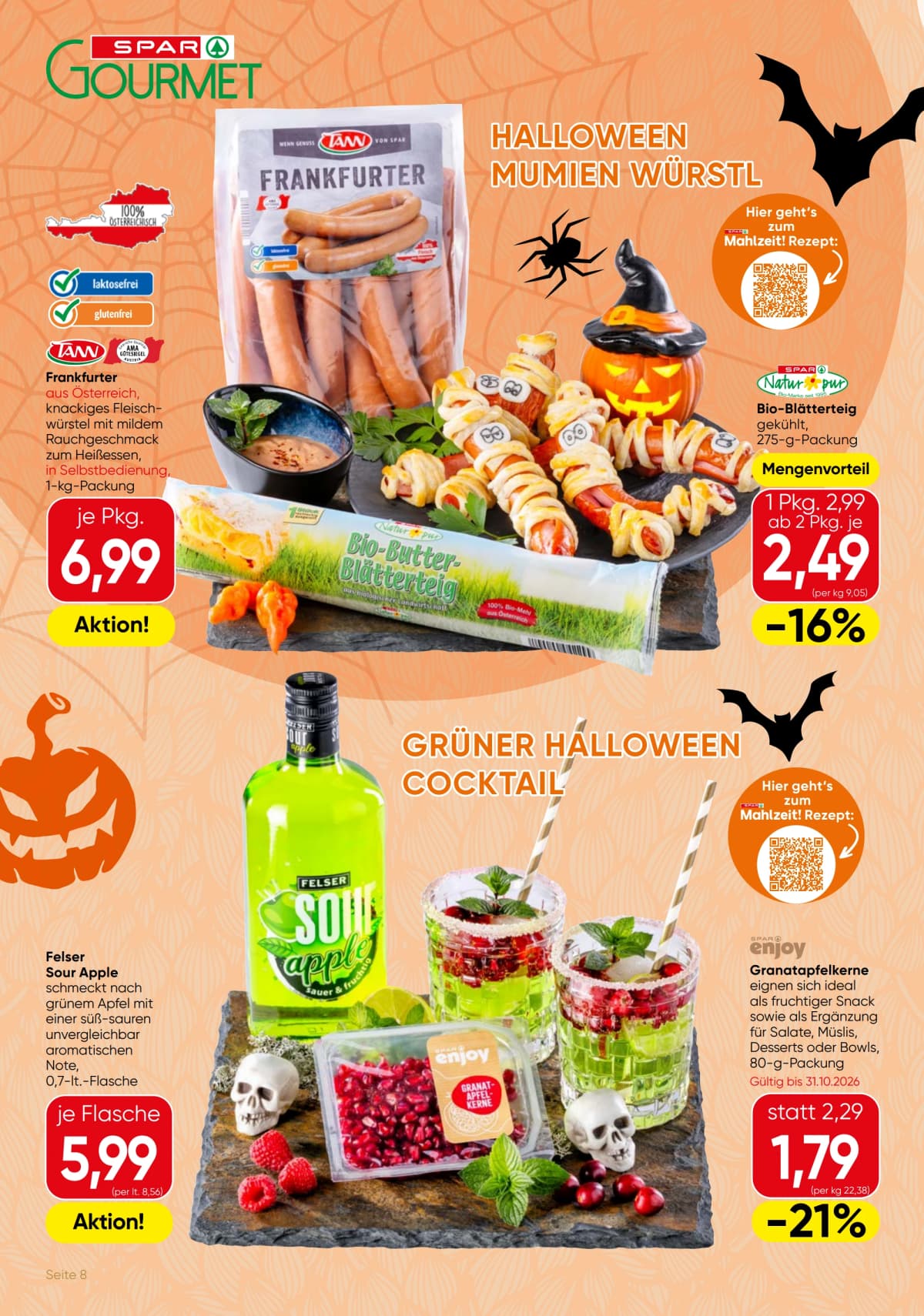 Seite 8 des Spar Flugblatts – Gourmet