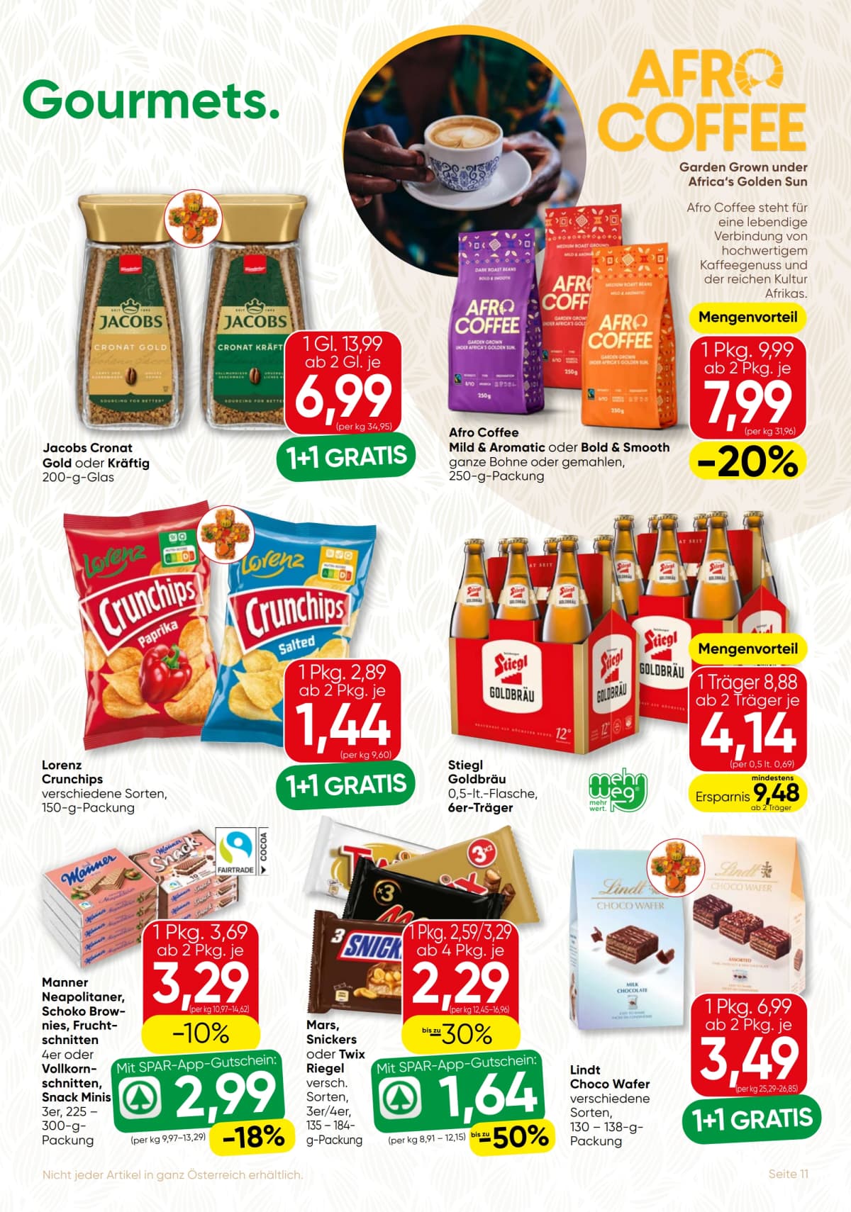 Seite 11 des Spar Flugblatts – Gourmet