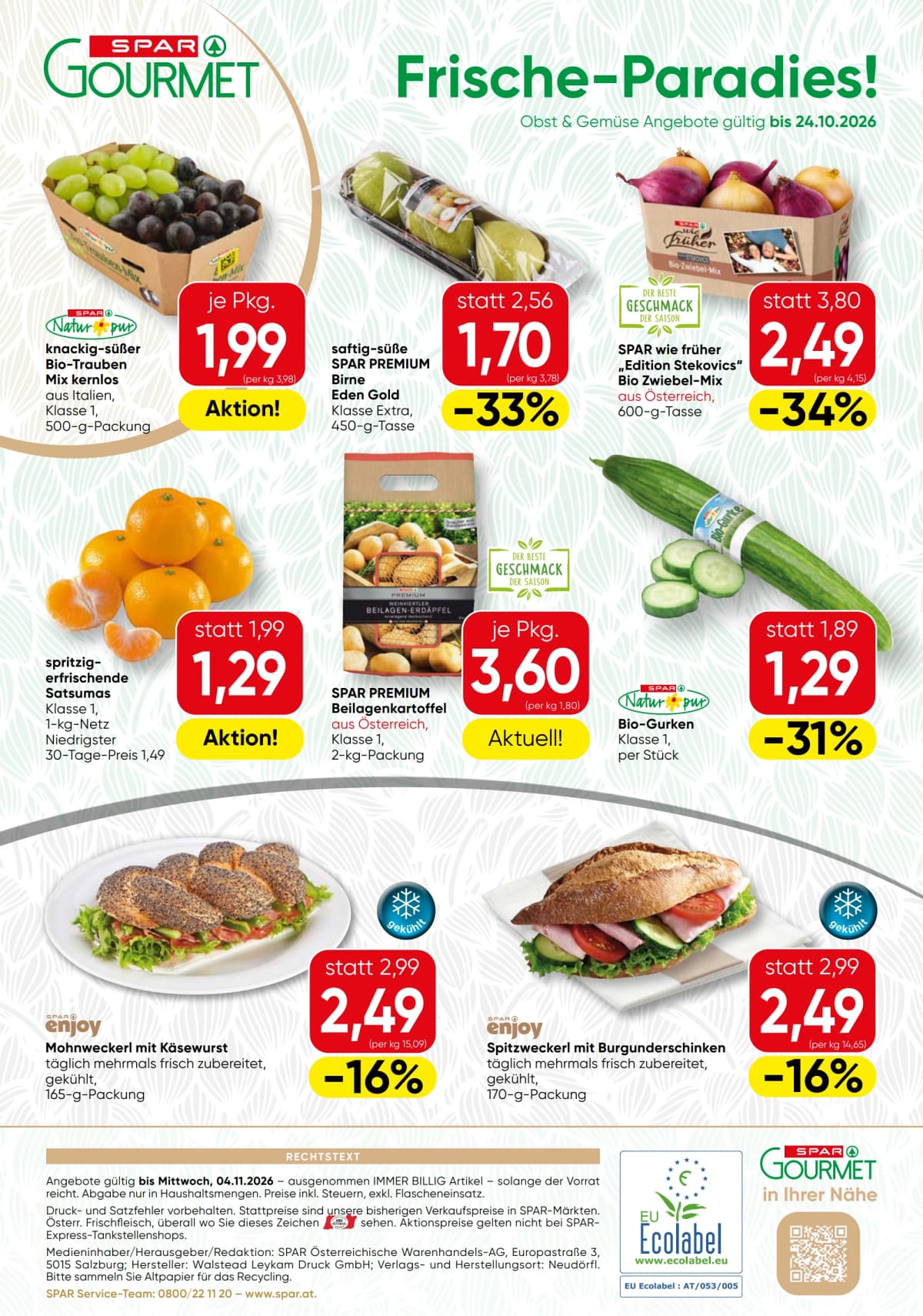 Seite 12 des Spar Flugblatts – Gourmet