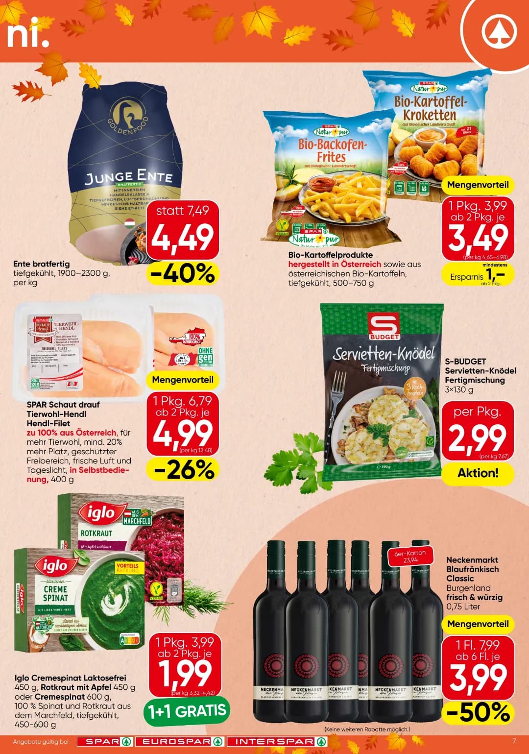 Seite 7 des Spar Flugblatts – Aktuellle Angebote